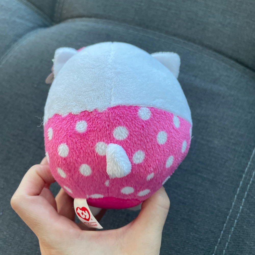 💜 5 for $25 HP🎉 Hello Kitty pink polka dot Ty Beanie Ballz - Picture 8 of 10